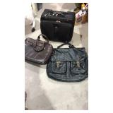 2 Leather Bags & Swiss Rolling Bag