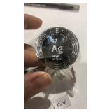 .999 1 oz Silver Round Strike, AG Motif