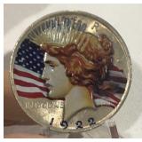 1922  Silver Peace $1 Dollar Coin