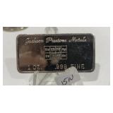 .999 1oz Silver Bar, Jackson Presious Metals