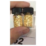 2 Vials of Gold Leaf Foil
