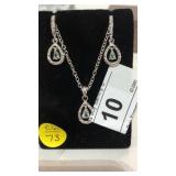 Silver Toned Necklace and Earrings