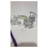 4 Princess House Crystal Animals 2 in Boxes - Bear