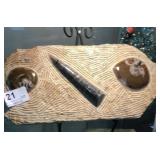 Fossil Orthoceras & Ammonite in Field 13" long