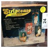 1977 Striptease Glasses in Box