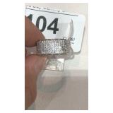 Sterling Ring w/ CZ Stones sz 8