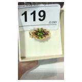 14kt Gold  Ring  w/ Peridot Stone sz 6