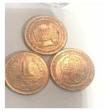 3 Casino Gaming Token, Trump Plaza Harrah