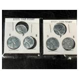 6 Steel War Pennies As Pictured