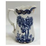 Flow Blue Jug Antique Circa 1850, Ironstone