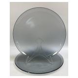 (T) 2  11.25ï¿½ Smokey Glass Chargers Textured On