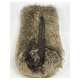 (T) Pottery Barn Faux Fur Wine Liquor Gift Bag