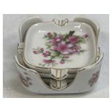 Vintage Tiny Ashtray Set of 3 With Holder