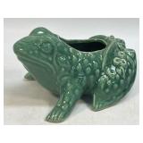 Vintage McCoy Pottery Frog Planter Green Ceramic
