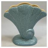 Vintage RED WING Pottery Art Deco Fan/Shell Vase