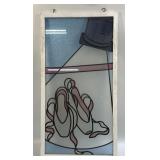 (T) Framed Stained Glass Ballerina Slippers, Sun