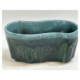Vintage Blue Green Drip Edge Hull Pottery Planter