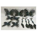 (T) Assorted Peacock Feather Items - Peacock