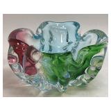 Vintage Murano Style Heavy Swirl Art Glass