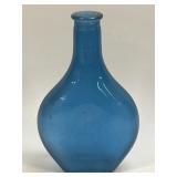 Vintage Turquoise  Blue Glass Bottle 6.5ï¿½