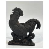 Vintage Black Cast Iron Metal Rooster Napkin