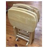 (B) 4 TV Trays & Stand