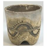 Vintage Handmade Clay Planter 5.75ï¿½ Signed T