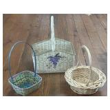 (T) 3 Assorted Baskets As Pictured