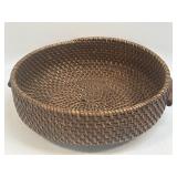 (T) Rattan & Pine Needle Serving Bowl 13.5ï¿½ X 4ï¿½