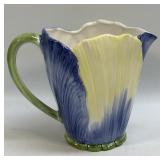 (T) Ceramic Floral Pitcher 6.75ï¿½ Tall (Small