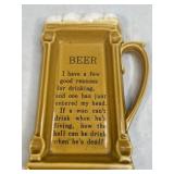 Vintage Beer Mug Shaped Ashtray 6.75ï¿½