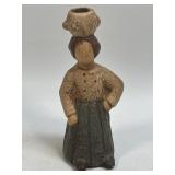 Vintage Ceramic Girl Figurine Carrying Pot On