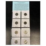 8 Brilliant Uncirculated Roosevelt Dimes