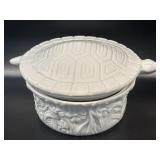 (T) VINTAGE HALL CARBONE TURTLE CASSEROLE 12ï¿½