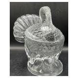 L.E. Smith Crystal Lustre #207L Turkey Figural