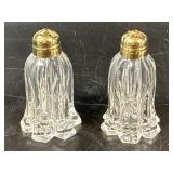 Glass Dainty Bell Flower Salt and Pepper Shakers
