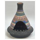 Handmade Clay Native American Ashtray Signed S.