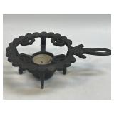 (T) Vintage Cast Iron Food Warming Trivet