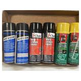 6 Assorted Cans, 2 Rust B-Gone, 2 White Lithium
