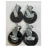 Caster Wheel 3" Poly Black Replacement Threaded