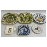 Assorted Ashtrays As Pictured Including Delft,