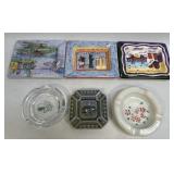 Assorted Ashtrays As Pictured