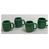 4 Miniature Mugs/ 1 Ounce Shot Glasses Marked
