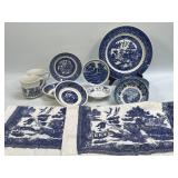 Assorted Churchill Blue Willow, Copeland Spode,