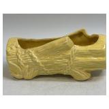 Vintage McCoy Log Chain Planter 7.25" Long Yellow