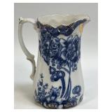 Flow Blue Jug Antique circa 1850, Ironstone