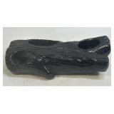 MCM Ceramic Black Log Planter 11.25ï¿½