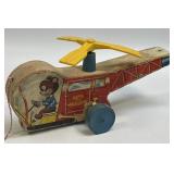 (T) Vintage Happy Little Helicopter Fisher Price