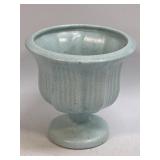 Vintage Urn Shaped Pedestal Planter Light Blue
