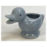 Vintage Blue Pottery Planter Duck Ceramic 5ï¿½ Long